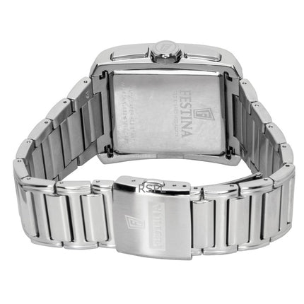 Montre chronographe Festina pour homme, acier inoxydable, cadran argenté, quartz, F20635-1
