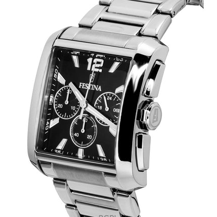 Montre Festina Chronographe Acier Inoxydable Cadran Noir Quartz F20635-4 Homme