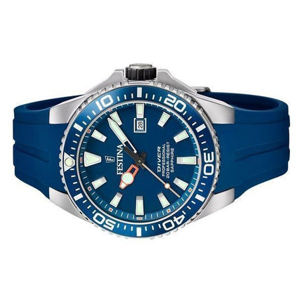 Montre de plongée à quartz Festina The Originals avec bracelet en caoutchouc et cadran bleu F20664-1 200 m pour homme