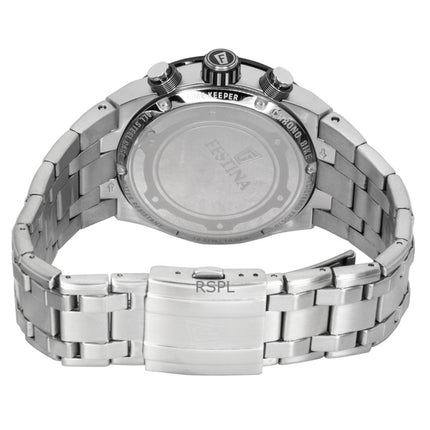 Montre Festina Chrono Bike chronographe en acier inoxydable, cadran bleu, quartz, 100 m, F20670-1