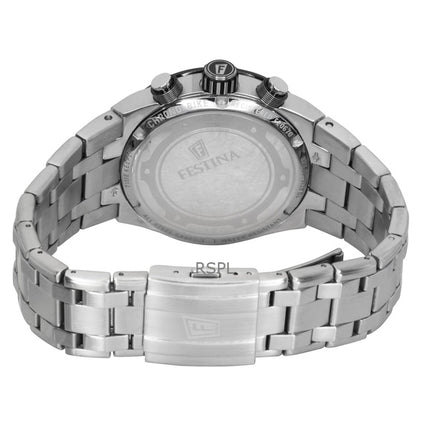 Montre Festina Chrono Bike chronographe en acier inoxydable, cadran noir, quartz, 100 m, F20670-6