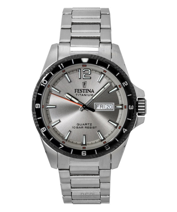Montre homme Festina Titanium, cadran gris, quartz F20698-1, 100 m
