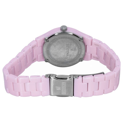 Montre femme Festina à cadran rose en céramique et mouvement à quartz F20751-2