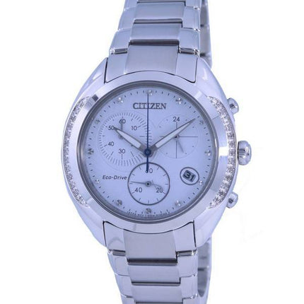 Montre Citizen Chronograph Diamond Accents en acier inoxydable Eco-Drive FB1381-54A pour femme