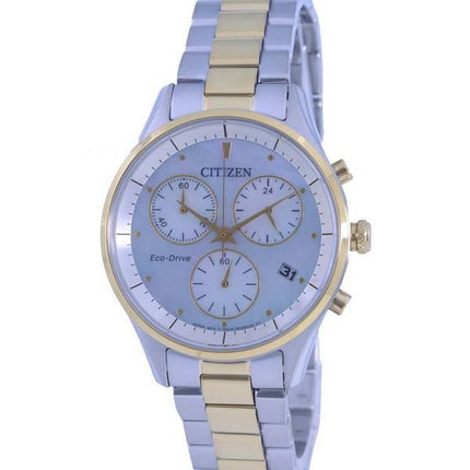 Montre pour femme Citizen Chandler chronographe deux tons en acier inoxydable Eco-Drive FB1444-56D