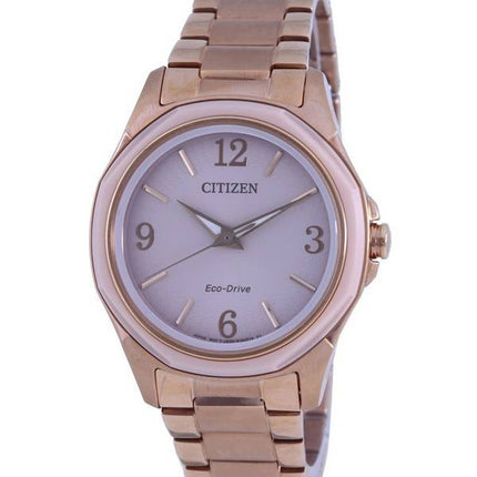 Montre Citizen AR rose avec cadran rose en acier inoxydable Eco-Drive FE7053-51X 100M pour femme