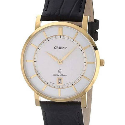 Montre pour homme Orient Classic Leather Strap Dressy White Dial Quartz FGW01002W0