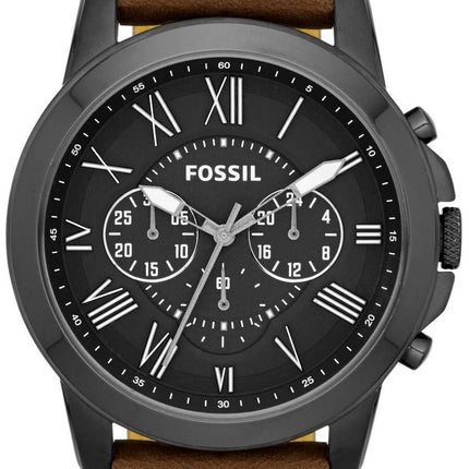 Accorder des fossiles montre chronographe en cuir marron bracelet FS4885 masculin