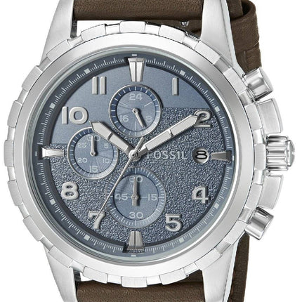 Doyen de Fossil Chronographe Quartz cuir marron foncé sangle FS5022 montre homme