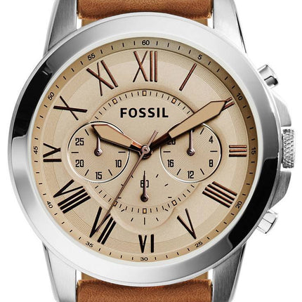 Accorder des fossiles montre chronographe en cuir FS5118 masculin