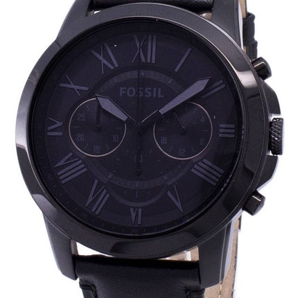 Accorder des fossiles montre chronographe en cuir noir FS5132 masculin