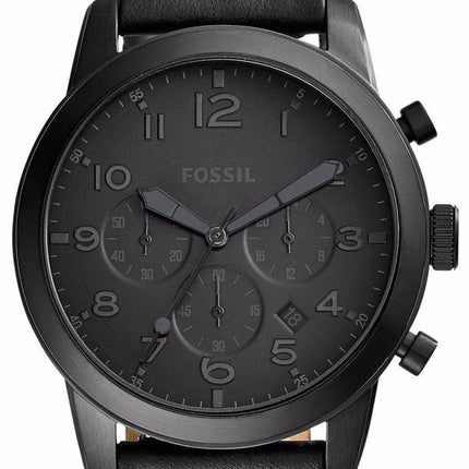 Montre fossiles pilote 54 Chronographe Quartz cuir noir sangle FS5157 homme