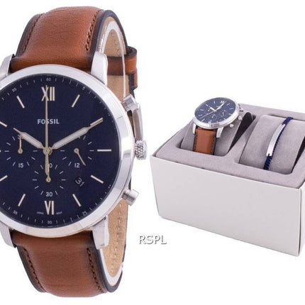 Fossil Neutra Chronograph Quartz FS5708SET Watch with Gift Box for Men's