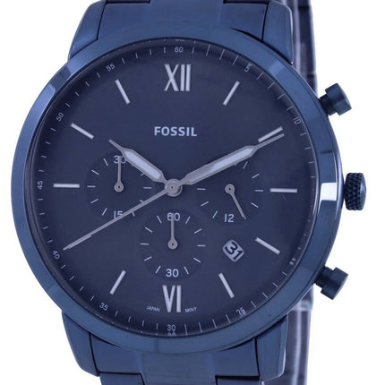 Montre Homme Fossil Neutra Chronographe Cadran Bleu Acier Inoxydable Quartz FS5826