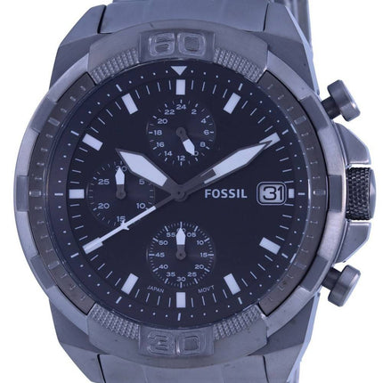 Montre Homme Fossil Bronson Chronographe Cadran Noir Acier Inoxydable Quartz FS5852