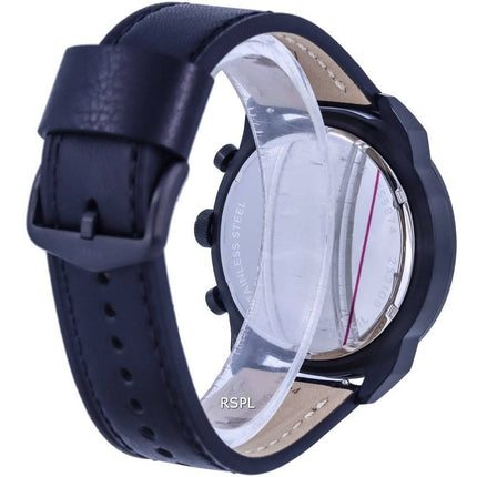 Montre Homme Fossil Bronson Chronographe Cuir Cadran Noir Quartz FS5874