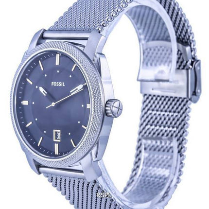 Fossil Machine Acier Inoxydable Mesh Cadran Noir Quartz FS5883 Montre Homme