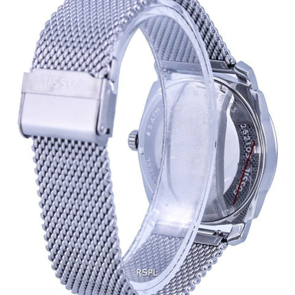 Fossil Machine Acier Inoxydable Mesh Cadran Noir Quartz FS5883 Montre Homme