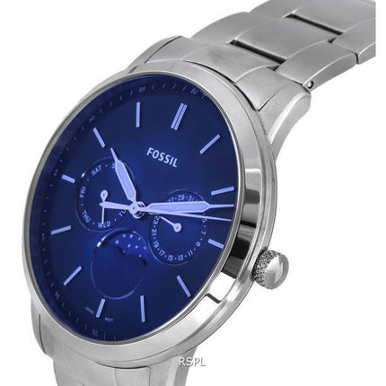 Fossil Neutra Minimalist Phase de Lune Cadran Bleu Quartz FS5907 Montre Homme fr
