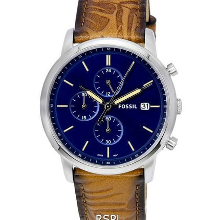 Fossil minimaliste chronographe cadran bleu Quartz FS5928 montre homme fr
