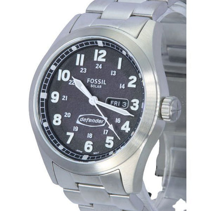Montre pour homme Fossil Defender à  énergie solaire en acier inoxydable avec cadran noir FS5976 100M