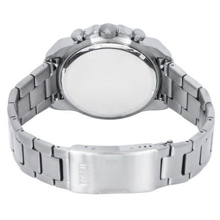 Montre pour homme Fossil Bronson chronographe fumé en acier inoxydable cadran bordeaux à quartz FS6017