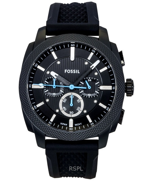 Fossil Machine Chronograph Silicone Strap Black Dial Quartz FS6099 Men's Watch