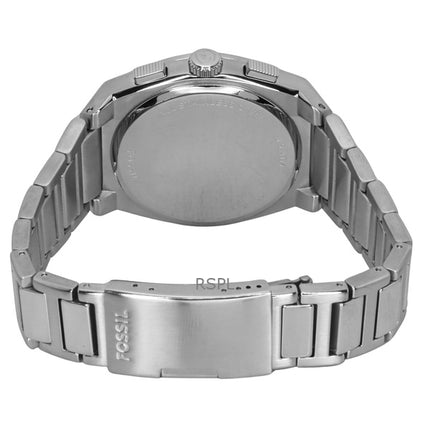 Montre chronographe Fossil Everett pour homme, acier inoxydable, cadran bleu, quartz, FS6104