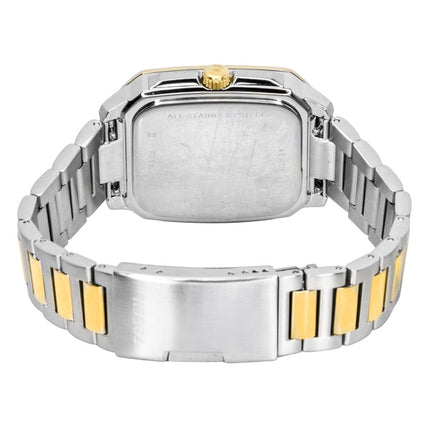 Montre homme Fossil Crosby FS6161 bicolore en acier inoxydable, cadran bleu, mouvement à quartz
