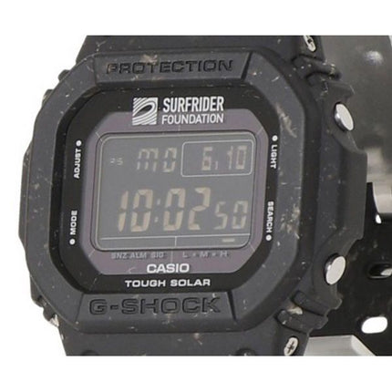 Montre pour homme Casio G-Shock Digital Surfrider Foundation Collaboration Bracelet en résine Tough Solar G-5600SRF-1 200M