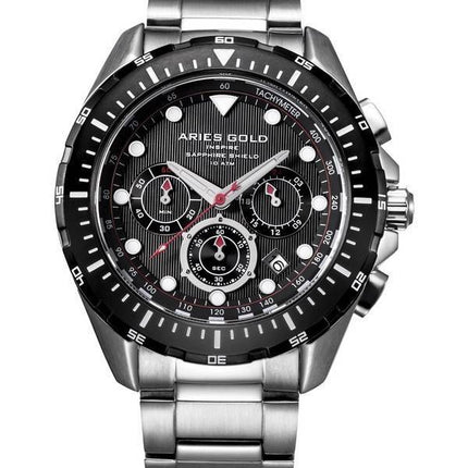 Aries or inspirer montre Atlantique Chronographe Quartz G 7002 SBK-BK homme