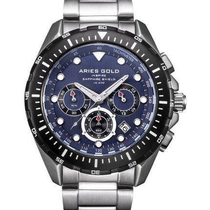 Aries or inspirer montre Atlantique Chronographe Quartz G 7002 SBK-BU homme