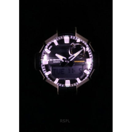 Montre analogique numérique Casio G-Shock pour homme avec bracelet en résine biosourcée, cadran noir, quartz, GA-010-5A, 200 m