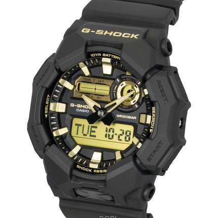 Montre homme Casio G-Shock GA-010GB-1A9, analogique-numérique, bracelet en résine biosourcée, cadran noir, mouvement à quartz, étanche à 200 m.