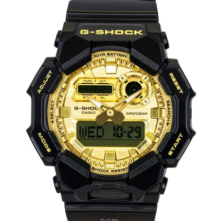 Montre homme Casio G-Shock GA-010GGB-1A9, bracelet en résine biosourcée, cadran doré, affichage analogique et numérique, mouvement à quartz, étanche à 200 m.