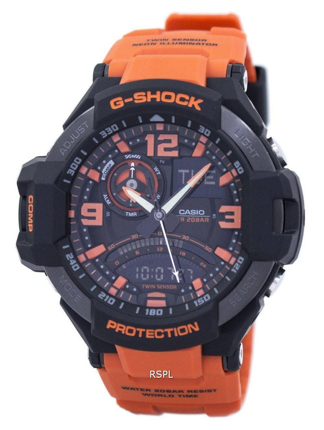Casio G-Shock Gavitymaster Neon illuminateur analogique-numérique GA-1000-4 a montre homme