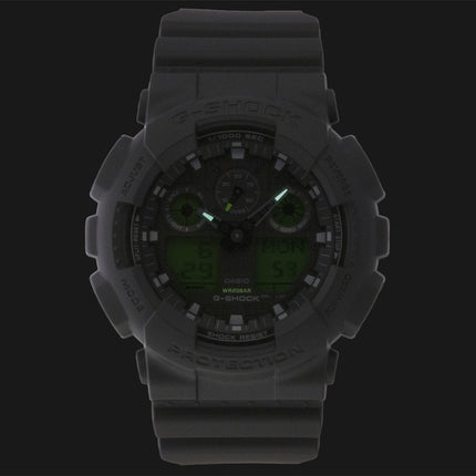 Montre homme Casio G-Shock analogique-numérique, cadran noir, résine, mouvement à quartz GA-100BEG-1A, étanche à 200 m