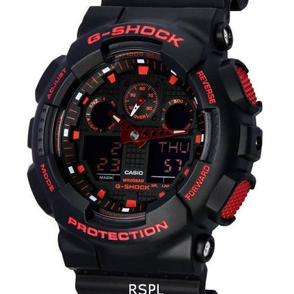 Montre pour homme Casio G-Shock Ignite Red Series Analog Digital Quartz GA-100BNR-1A GA100BNR-1 200M