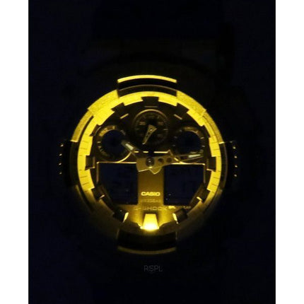 Montre pour homme Casio G-Shock Euphoria analogique numérique bracelet en résine bleue cadran violet Quartz GA-100EU-8A2 200M