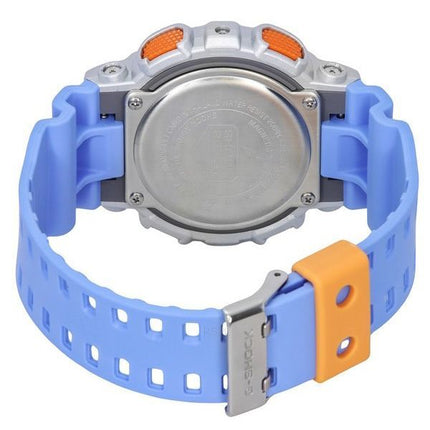 Montre pour homme Casio G-Shock Euphoria analogique numérique bracelet en résine bleue cadran violet Quartz GA-100EU-8A2 200M