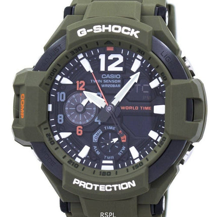 Casio G-Shock Gravitymaster Analog Digital Twin Sensor monde temps GA-1100KH-3 a montre homme
