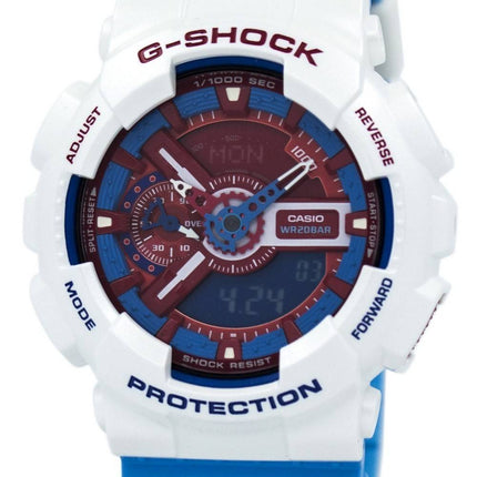 Casio G-Shock Red & Blue Montre analogique Numérique GA-110AC-7A Hommes