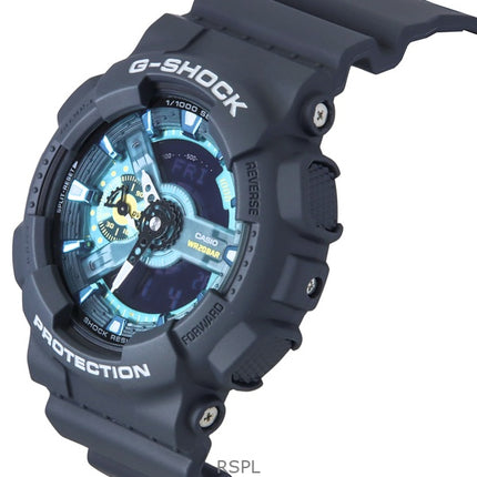 Montre homme Casio G-Shock analogique numérique en résine biosourcée, cadran bleu, quartz, GA-110AS-2A, 200 m