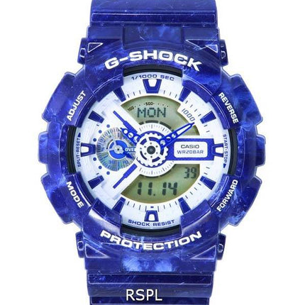 Casio G-Shock Porcelaine Analogique Numérique Quartz GA-110BWP-2A GA110BWP-2 200M Montre Homme