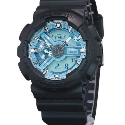 Montre pour homme Casio G-Shock analogique numérique avec bracelet en résine et cadran bleu océan GA-110CD-1A2 200M