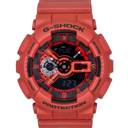 Montre homme Casio G-Shock Digital rouge avec bracelet en résine biosourcée, mouvement à quartz GA-110RRB-4A, étanche à 200 m