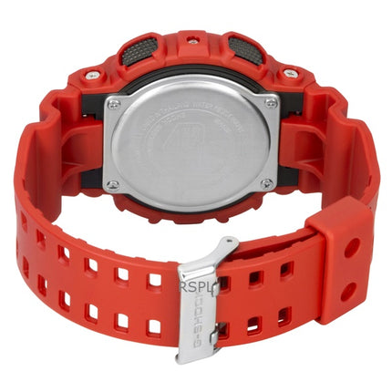 Montre homme Casio G-Shock Digital rouge avec bracelet en résine biosourcée, mouvement à quartz GA-110RRB-4A, étanche à 200 m