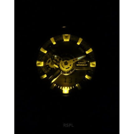 Montre analogique numérique Casio G-Shock pour homme avec bracelet en résine noire transparente et cadran multicolore à quartz G