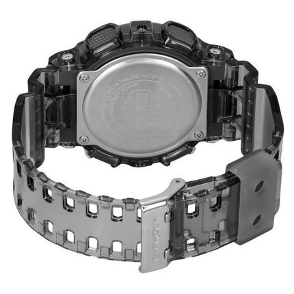 Montre analogique numérique Casio G-Shock pour homme avec bracelet en résine noire transparente et cadran multicolore à quartz G