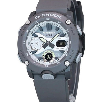 Montre pour homme Casio G-Shock Hidden Glow Series Bracelet en résine numérique analogique Cadran gris Quartz GA-2000HD-8A 200M